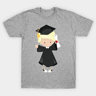 Graduation Boy, Cute Boy, Blond Hair, Diploma T-Shirt
